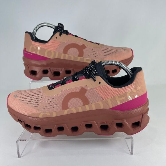 ON Running Brand Cloud Cloudmonster Rose Red/Brown Shoes | Women's 10 | RARE NEW - Picture 1 of 10